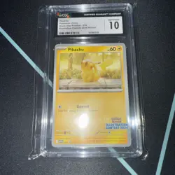 Pokemon Pikachu 2024 Illustration Contest Promo SVP214 CGC 10 Gem Mint - Image 1