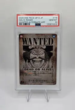 PSA 10 Gol D. Roger WANTED SP OP09-118 Carrying on His Will Japanese ONE PIECE - Image 1