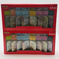 Lot of (2) Pokemon TCG SV Prismatic Evolutions Costco 8-Pack Mini Tins SET - Image 1