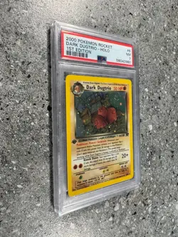 Pokemon TCG 1st Edition Dark Dugtrio 6/82 Team Rocket Holo Rare PSA 7 * SWIRL * - Image 3