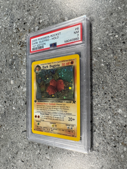 Pokemon TCG 1st Edition Dark Dugtrio 6/82 Team Rocket Holo Rare PSA 7 * SWIRL * - Image 4
