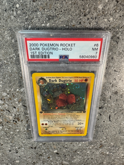 Pokemon TCG 1st Edition Dark Dugtrio 6/82 Team Rocket Holo Rare PSA 7 * SWIRL * - Image 5