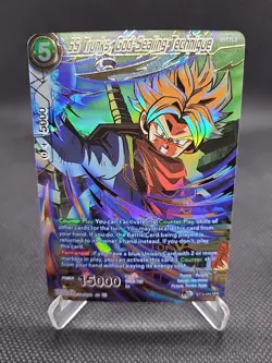 SS Trunks God Sealing Technique BT10 SPR Foil Dragon Ball Super Card Game | NM - Image 1