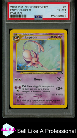 ESPEON-HOLO ITALIAN POKEMON NEO DISCOVERY 2001 1 PSA 6 - Image 1