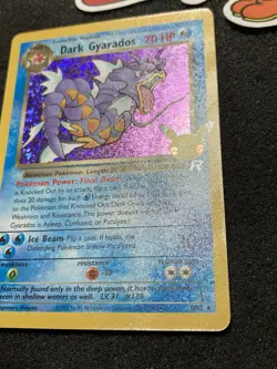 8/82 DARK GYARADOS Holo Pokemon TCG CELEBRATIONS Classic Collection - Dent - Image 3