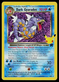 Pokemon Card - Dark Gyarados Celebrations: Classic Collection 8/82 Holo - Image 1