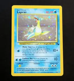 Lapras 10/62 Pokemon TCG Fossil Set Card Holo Rare - Image 1