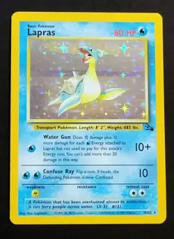 Lapras 10/62 Pokemon TCG Fossil Set Card Holo Rare - Image 3