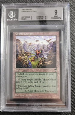 Visions - Griffin Canyon - MTG - Magic the Gathering - Mint - BGS 9 B+ - Image 1
