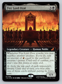 Fire Lord Ozal FOIL Extended Art- MTG Avatar: The Last Airbender TLA - Image 1