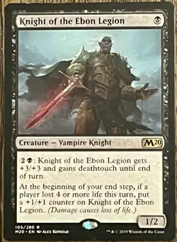 Knight of the Ebon Legion - Core Set 2020 - Magic MTG - NM - Rare - Image 1