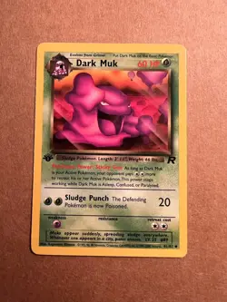 Pokemon TCG Dark Muk 1st Edition 41/82 Excellent Condition - Image 1