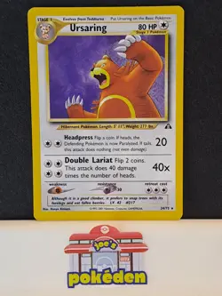 Ursaring 34/75 Neo Discovery (Unlimited) Regular Rare Pokemon LP - Image 1