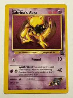 Pokemon TCG - Sabrina's Abra Black Star Promo Nr. 10 Limited Edition - Image 1