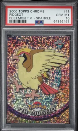 2000 Topps Chrome Pokemon Series 1 Sparkle Pidgeot #18 PSA 10 GEM MINT - Image 1