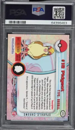 2000 Topps Chrome Pokemon Series 1 Sparkle Pidgeot #18 PSA 10 GEM MINT - Image 2
