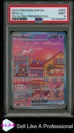 MEW EX 151 ULTRA-PREMIUM COLL POKEMON SVP EN-SV BLACK STAR PROMO 2023 053 PSA 9 - Image 1