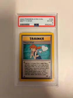 2000 POKEMON GYM CHALLENGE MISTY'S WISH 108/132 RARE PSA 6 - Image 1