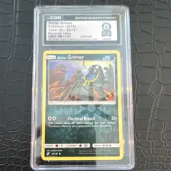 Pokemon TCG Alolan Grimer CGC Graded Team Up 83/181 2019 Reverse Holo - Image 1