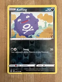 Koffing 075/159 NM Reverse Holo Crown Zenith Pokemon TCG - Image 1