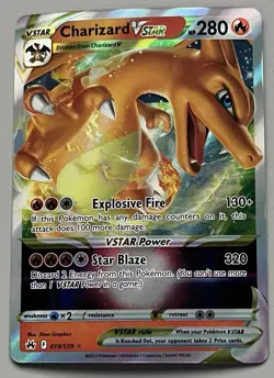 Pokemon Crown Zenith Charizard VStar Ultra Rare HoloFoil #019/159 - Image 1