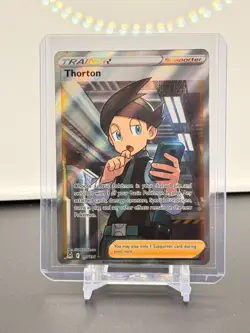 Thorton #195 FA Trainer Ultra Rare Holo 195/196 Lost Origin Pokemon TCG NM - Image 1