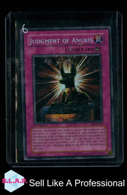 JUDGMENT OF ANUBIS YUGIOH DCR-105 1ST 2003 DARK CHRISIS SECRET RARE ENGLISH - Image 1