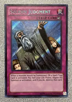 Solemn Judgment LCYW-EN152 Legendary Collection 3: Yugi's World Unlimited LP - Image 1