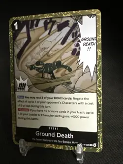 Ground Death Foil OP14-096 The Azure Sea's Seven One Piece English - Image 2