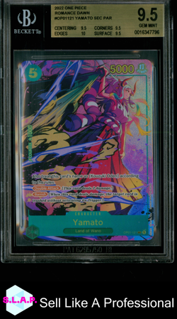 YAMATO SEC PAR 2022 ONE PIECE ROMANCE DAWN OP01121 BGS 9.5 - Image 1