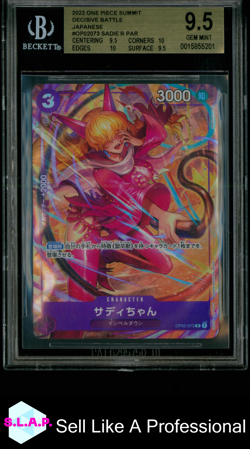 SADIE R PAR 2022 ONE PIECE SUMMIT DECISIVE BATTLE JAPANESE OP02073 BGS 9.5 - Image 1