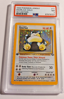 1999 Pokemon Jungle 1st Edition #11 Snorlax - Holo PSA 7 - Image 1