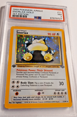 1999 Pokemon Jungle 1st Edition #11 Snorlax - Holo PSA 7 - Image 2