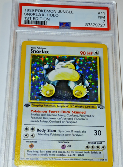1999 Pokemon Jungle 1st Edition #11 Snorlax - Holo PSA 7 - Image 4