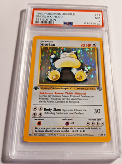 1999 Pokemon Jungle 1st Edition #11 Snorlax - Holo PSA 7 - Image 5