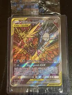 Pokemon TCG Hidden Fates Moltres, Zapdos, Articuno Stained Glass Promo SM210 - Image 3
