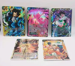 Dragon Ball Z Super Card Game Lot Of 5 Vegeta Goku Piccolo Gohan - Image 1