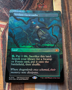 MTG MAGIC SPG SPECIAL GUESTS *FOIL* VERDANT CATACOMBS BORDERLESS NEAR MINT - Image 1