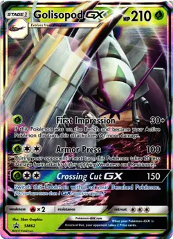 Pokemon TCG Golisopod GX SM62 Black Star Promo Full Art Rare Holo NM - Image 1