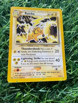 Raichu - 21/64 - Pokemon Neo Revelation Unlimited Rare Card WOTC MP - Image 1