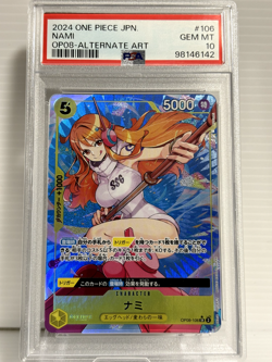 PSA 10 Nami OP08-106 SR ONE PIECE Card Alt Art Two Legends OP-08 Japanese Japan - Image 1