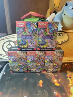 Pokemon TCG Phantasmal Flames (X2) and Mega Evolution (X3) Booster Bundles - Image 1