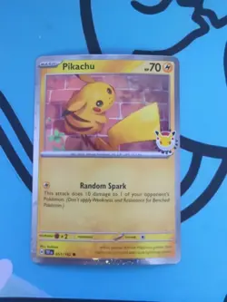 Pikachu (Pokemon Day 2026) 051/162 TCG Card Cosmos Holo 4 - Image 1