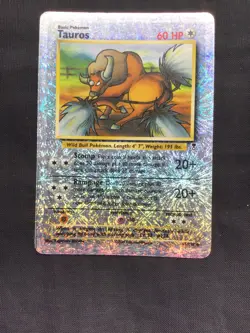Pokemon Cards: Legendary Collection Reverse Holo: Tauros 65/110 - Image 2