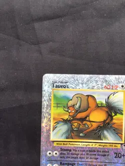 Pokemon Cards: Legendary Collection Reverse Holo: Tauros 65/110 - Image 3
