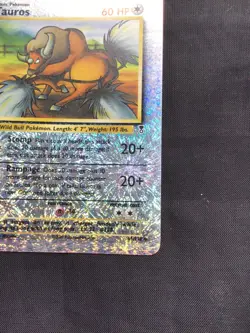 Pokemon Cards: Legendary Collection Reverse Holo: Tauros 65/110 - Image 5