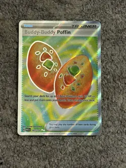Pokemon TCG Buddy-Buddy Poffin 167/132 Mega Evolution Full Art Trainer Card Mint - Image 1