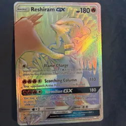 Pokemon TCG Reshiram GX Dragon Majesty Holo Card 71/70 Secret Rare - Image 1