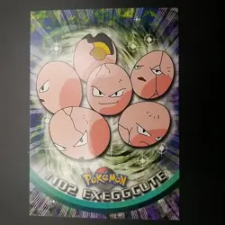 Exeggcute #102 - Topps BLUE LOGO - Series 1 POKEMON CARD - NON-HOLO - Pokemon NM - Image 1