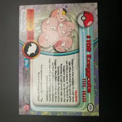 Exeggcute #102 - Topps BLUE LOGO - Series 1 POKEMON CARD - NON-HOLO - Pokemon NM - Image 2